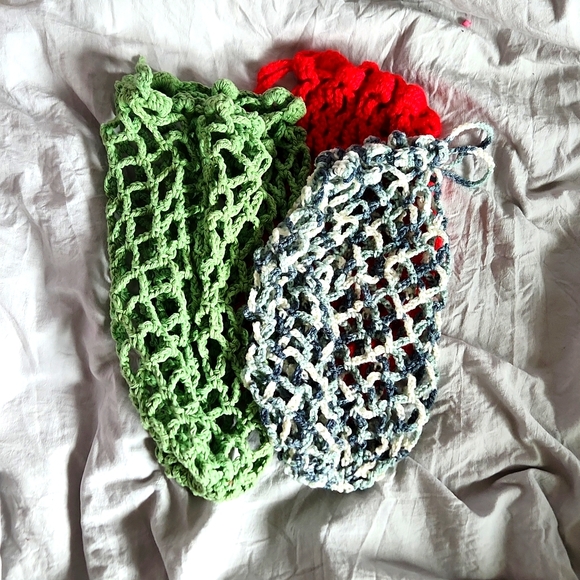 Handmade reusable crochet produce bags - Picture 1 of 3